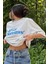 Unisex Baskılı Oversize T-Shirt - Beyaz 1