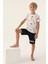 2984 Skateboard Erkek Çocuk Bermuda Pijama Takım 1