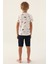 2984 Skateboard Erkek Çocuk Bermuda Pijama Takım 3