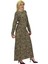 Kadın Leopar Desen Krep O Yaka Elbise BGL-ST03539 2