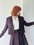 Kısa Blazer Ceket Kadın Mürdüm 5