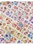 Sevimli Kız ve Atıştırmalıklar 100 Yaprak Pembe Mini Kutu Şeffaf Pet Sticker Seti / Su Geçirmez 2