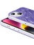 Apple iPhone 14 Plus Kılıf Kenarları Tırtıklı Fırça Boya Desenli Magsafeli Palet Kapak Mor 2