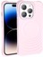 Apple iPhone 14 Pro Max Kılıf Magsafeli Airbagli Mat Silikon Hepi Kapak Açık Pembe 3