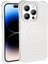 Apple iPhone 14 Pro Max Kılıf Magsafeli Airbagli Mat Silikon Hepi Kapak Beyaz 3