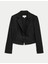 Tailored Fit Crop Keten Blazer Ceket 5