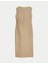 Regular Fit Midi Keten Elbise 3