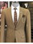 İtalyan stil 8 drop ceket pantolon takım elbise kahverengi T10674 2