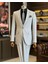 Italyan Stil Slim Fit Ceket Yelek Pantolon Takım Elbise Gri T10869 1