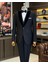 İtalyan kesim slim fit ceket yelek pantolon damatlık set Siyah T12309 1
