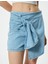 Mini Kot Şort Etek Drape Detaylı Relax Fit 5