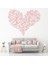 Çiçek Yaprak Aşk Kalp Dekoratif Duvar Sticker Çıkartma Ofis Oturma Odası 1