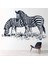 Zebra Safari Hayvanlarını Besleme Dekoratif Duvar Sticker Çıkartma Yatak Çocuk Odası 1