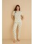 Farya Home Dreamy Ipeksi Kaşkorse Çilek Desenli Kısa Kollu Pijama Takımı 3