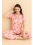 Farya Home Dreamy Milan Bambu Ayıcık Desenli Kısa Kollu Gömlek Pijama Takımı 1