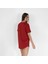 Oval Etek Nakışlı Unisex Kırmızı T-Shirt 5