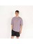 Oversized World Baskılı Unisex Lila T-Shirt 2