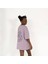 Oversized World Baskılı Unisex Lila T-Shirt 5