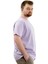 Mode Xl Büyük Beden Erkek T-Shirt Bisiklet Yaka Basic 20031 Lila 3