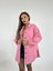 Kadın Gabardin Oversize Ceket Pembe 3