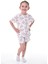 Pamuk Interlok Kumaş Kısa Kollu Şortlu Kız Çocuk Pijama Takımı 1