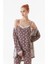Kalp Baskılı Ip Askılı 3 Lü Pijama Takımı 2