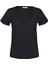 V Yaka Düz Siyah Erkek T-Shirt DZN8711 1