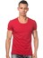 Bisiklet Yaka Düz Bordo Erkek T-Shirt DZN8506 1