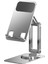 360 Derece Dönerli Uzayabilir Masaüstü Telefon Tablet Tutucu Metal Stand - K50 AL3758 Gümüş 1
