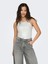 Onlsol Lıfe S/l Glıtter Rıb Top Jrs Kadın Silver T-Shirt - 15325270 2