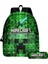 Only Ly Minecraft Desenli Okul Çantası ve Kalem Kutusu - Çok Renkli (Yurt Dışından) 1