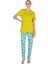 Fıstık Yeşili Kadın Kısa Kol Pijama Takımı 1