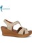 2027-492076 Tam Anatomik Tabanlı Kadın Sandalet - NKT02027-BEJ-36 5