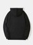 Unisex Basic Düz Renk Kapüşonlu Içi Yumuşak Polarlı Oversize Sweatshirt - Siyah 2