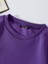 Unisex Oversize Bisiklet Yaka Basic Düz Sweatshirt - Mor 3