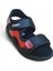 Erkek Çocuk Cırtlı Hafif Rahat Taban Sandalet Siyah-Kırmızı 2