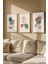 Gerçek Ahşap Çerçeveli 3 Parça 3D Poster Tablo Seti 1