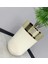 Elegant Dekoratif Gold Darbuka Krem Saksı 60CM 2
