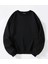 Unisex Oversize Bisiklet Yaka Basic Düz Sweatshirt - Siyah 1