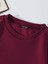 Unisex Oversize Bisiklet Yaka Basic Düz Sweatshirt - Bordo 3