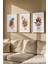 Gerçek Ahşap Çerçeveli 3 Parça 3D Poster Tablo Seti 1