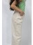 Kız Çocuk Wide Leg Bej Jean Pantolon 4