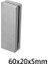 1 Adet, Güçlü Neodyum Mıknatıs, 60X20X5 Mm, Köşeli Magnet, N35 Kalite 4