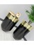 Dekoratif Gold Darbuka Parlak Siyah Saksı 70CM + Sehpa 60CM Ikili Set 2