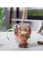 Isıya Dayanıklı Borosilikat Çift Çidarlı Flower Cup Çiçekli Bardak | Çiçekli Kahve Sunum Bardağı 1