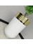 Elegant Dekoratif Gold Darbuka Parlak Beyaz Saksı 70CM 2