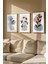 Gerçek Ahşap Çerçeveli 3 Parça 3D Poster Tablo Seti 1