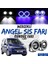 ŞüsCarOto Aksesuar Ford Courier 2014-2023 Uyumlu Üniversal Mercekli Angel Sis Farı Metal Su Geçirmez 76 mm Mavi Halkalı Gündüz Farı Angel Eyes 2 Adet 1