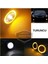 Peugeot Bipper 2008-2022 Uyumlu Üniversal Mercekli Angel Sis Farı Metal Su Geçirmez 76 mm Turuncu Halkalı Gündüz Farı Angel Eyes 2 Adet 3