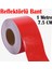 Reflektörlü Bant Kırmızı Reflektif Fosforlu Şerit Bant 7.5 cm 1 Metre Ikaz Bandı 1